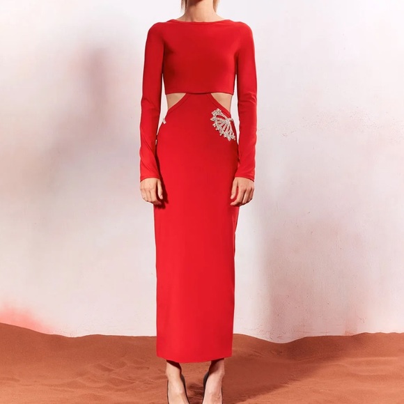 Azzi & Osta red midi dress - Picture 2 of 3
